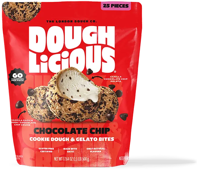 Doughlicious Chocolate Chip Cookie Dough and Gelato Bites
